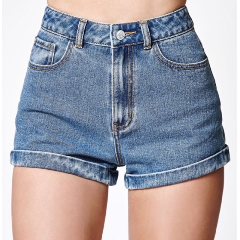 John Galt High-Waisted Cuffed Shorts
